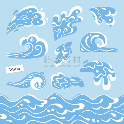 水,形状,四方连续纹样,波浪,海洋,海浪,小溪,溅,布置
