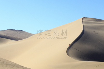 敦煌,戈壁滩,沙丘,中国,沙漠绿洲,甘肃省,丝绸,沙漠,天空,水平画幅