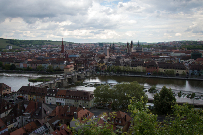 Panoramic view of Würzburg, in South Germany