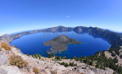 火山湖,俄勒冈州,美国,克列尔湖,火山口湖国家公园,水,俄勒冈郡,国家公园,水平画幅,无人