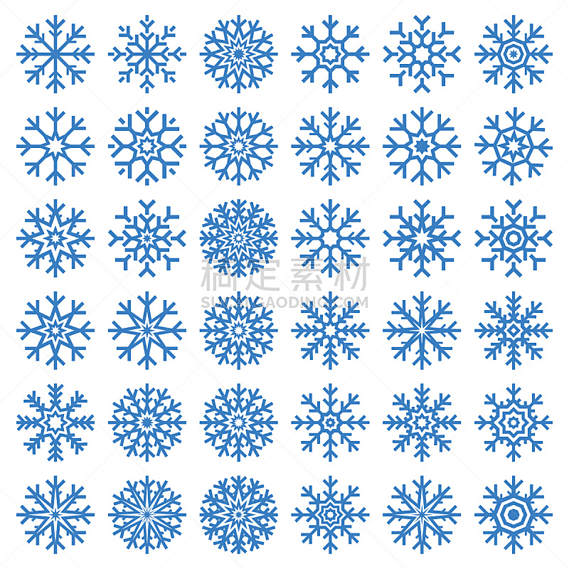 星形,冬天,雪花,矢量,节日,蓝色,冰,天气,计算机图标