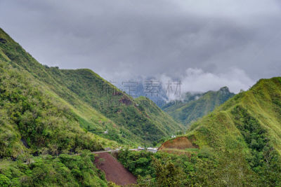 山,菲律宾,伊富高,查济,稻田,雨,水平画幅,无人,巴拿威,户外
