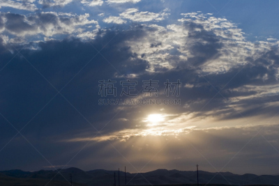 山,阳光光束,在上面,放气的,灵性,水平画幅,轻的,美人,光亮,白人