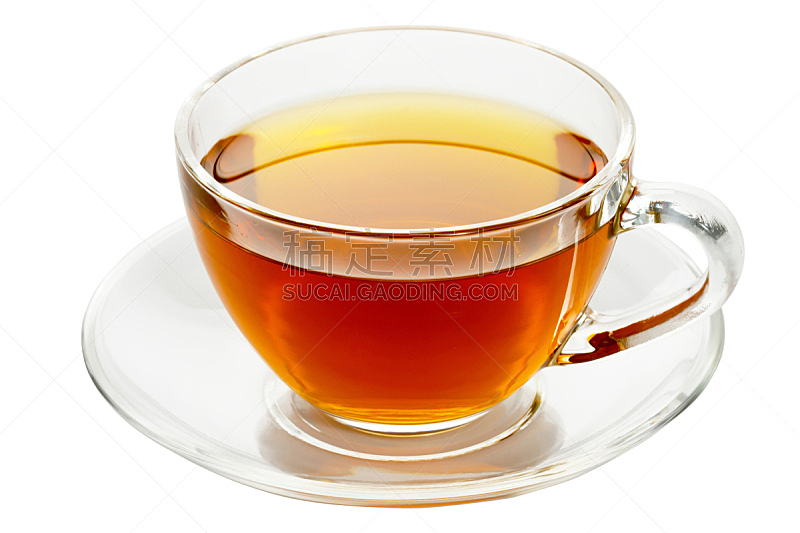 茶,杯,分离着色,白色背景,水,水平画幅,无人,玻璃,玻璃杯,摄影