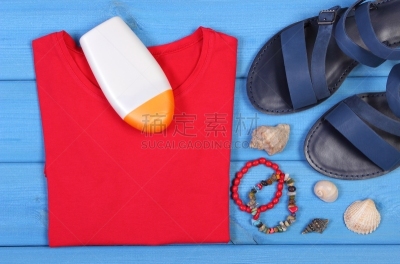 个人随身用品,夏天,衣服,女人,水平画幅,贝壳,皮革,外衣,棉,手镯