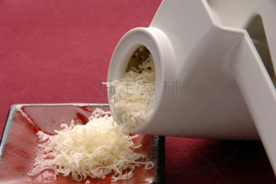 庸俗,奶酪,白色,碗,红色,清新,彩色背景,乳酪磨碎器,食品,红色背景