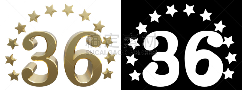 星形,华丽的,黄金,圆形,数字6,数字30,36号,美国,水平画幅,无人