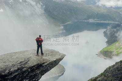 旅行者,自然,全景,挪威,自然美,相机,摄影师,盖伦格峡湾,水,天空
