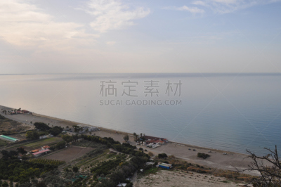 海滩,利马索尔,俄亥俄河,塞浦路斯,水,天空,水平画幅,云,沙子,无人