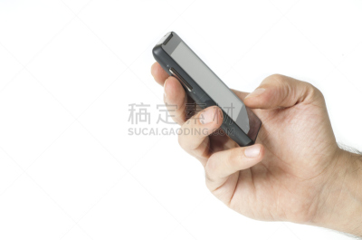 手,手机,通用分组无线业务,留白,水平画幅,电话机,特写,数字化显示,技术,手指