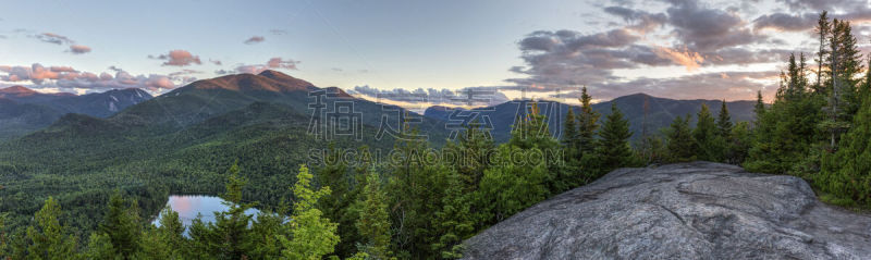 山,全景,高处,水,天空,水平画幅,无人,曙暮光,夏天,户外
