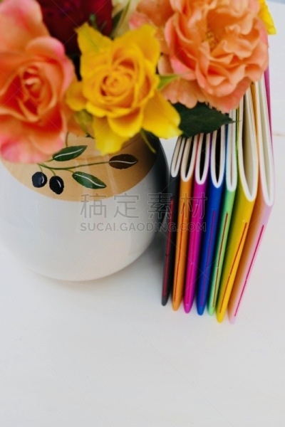 色彩鲜艳,笔记本,玫瑰,it技术支持,垂直画幅,情人节,盒子,商店,文档,充满的
