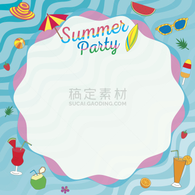 夏天,模板,雪糕,游泳池,西瓜,伞,个人随身用品,水,度假胜地,沙滩派对