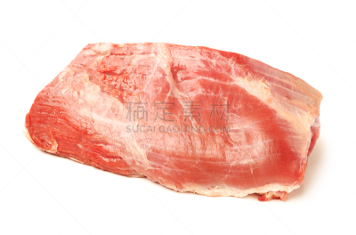 巨大的,白色背景,分离着色,红肉,块状,水平画幅,贪欲,特写,前景聚焦,肉