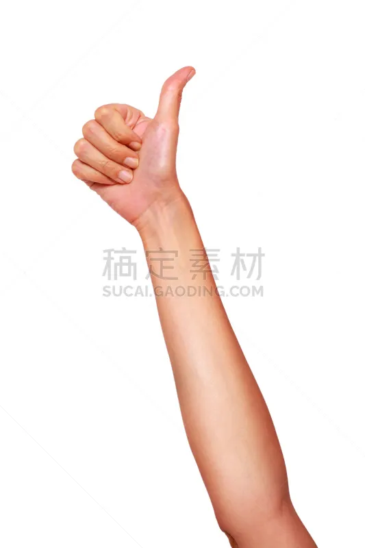 手 翘起大拇指 女性 伸出食指 垂直画幅 留白 手势语 符号 是 白人图片素材下载 稿定素材