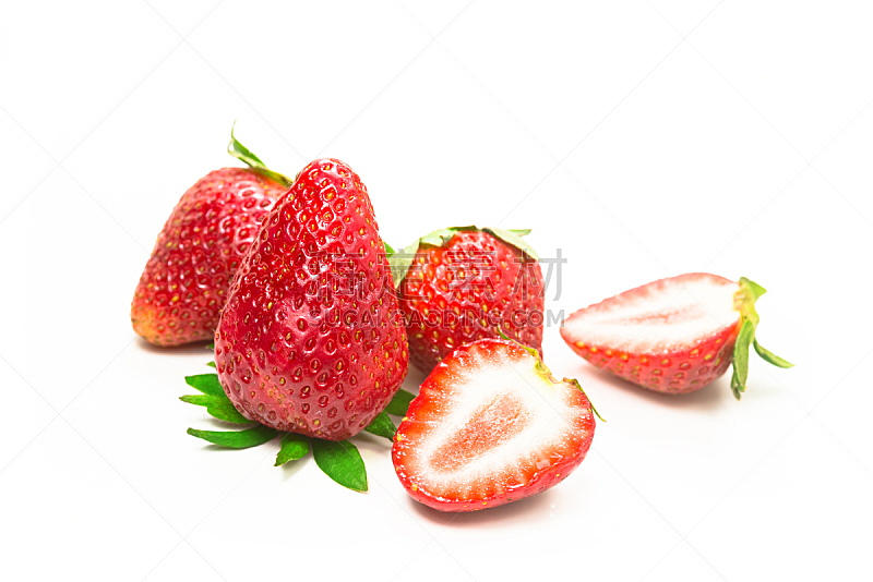 草莓,白色背景,公亩,美,水平画幅,无人,维生素,特写,彩色图片,小心轻放