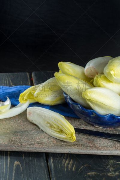 菊苣,清新,沙拉,健康食物,菜单,盘子,垂直画幅,芳香的,素食,无人
