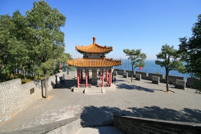 风景,长城,纪念碑,天空,水平画幅,地形,建筑工地,无人,蓝色