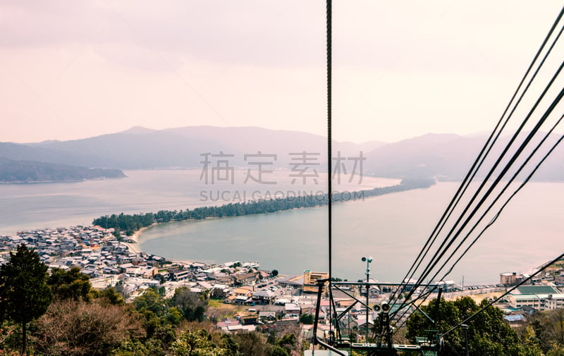 京都府,日本,滑雪缆车,天桥立,山顶,自然界的状态,商用码头,海港,椅子,电梯