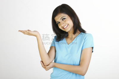 少女,青少年,水平画幅,印第安服装,t恤,现代,人的眼睛,头发,青年人,白色