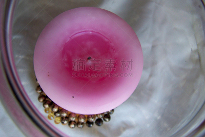 留白,圆形,蜡烛,中心装饰品,芳香的,水平画幅,形状,无人,玻璃,生日