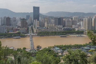 黄河,兰州,户外,旅游目的地,风景,图像,全景,水平画幅,无人,亚洲