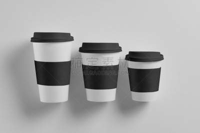 咖啡杯,白色,白色背景,盖子,纸,黑色,标签,分离着色,热,瓶盖