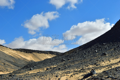 埃及,沙漠,黑色,撒哈拉沙漠,旅途,云,巴哈利雅绿洲,岩石,户外,天空