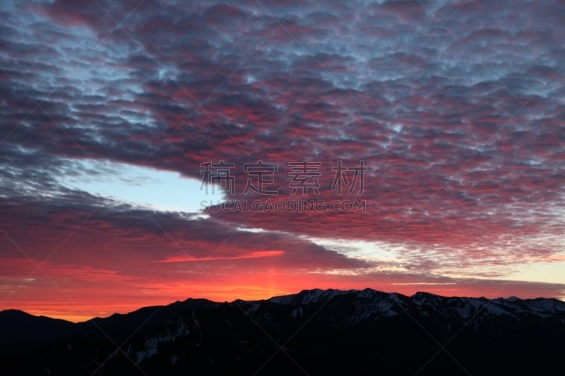 飓风山脊,黎明,奥林匹克国家公园,奥林匹克山,自然,宁静,美国,水平画幅,无人,户外