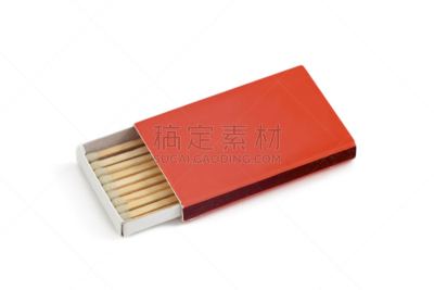 火柴盒,白色背景,分离着色,翻盖火柴盒,火柴棍,硫磺,水平画幅,无人,纸板,组物体