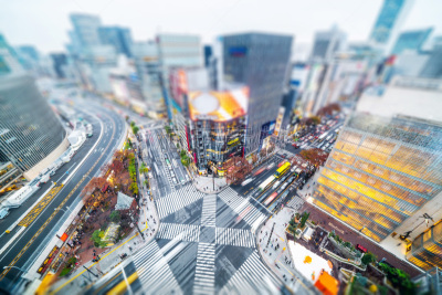 城市,日本,银座,东京,航拍视角,城市生活,在活动中,汽车,城镇景观,交通