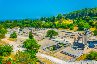 公园,格拉诺姆遗址,考古学,法国,圣雷米,纪念碑,古董,陵墓,水平画幅,山