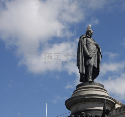 欧康纳儿纪念碑,欧康纳儿大街,爱尔兰都柏林,都柏林郡,伦斯特省,旅游目的地,西欧,水平画幅,欧洲北部,爱尔兰共和国