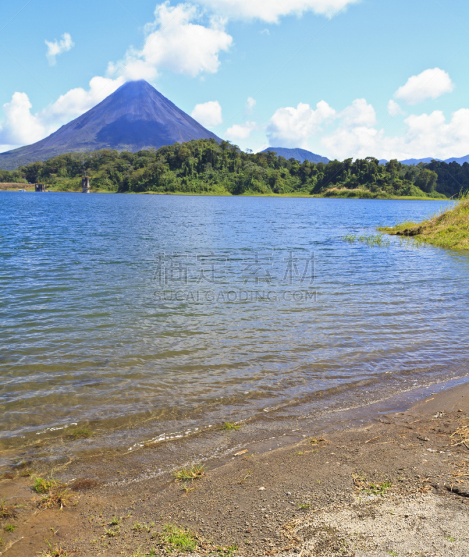 阿雷纳尔湖,海滩,火山,阿雷纳火山,垂直画幅,水,天空,火山地形,户外