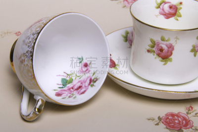 茶杯,瓷器,英格兰,茶话会,红茶,华丽的,咖啡杯,杯,茶碟,浪漫
