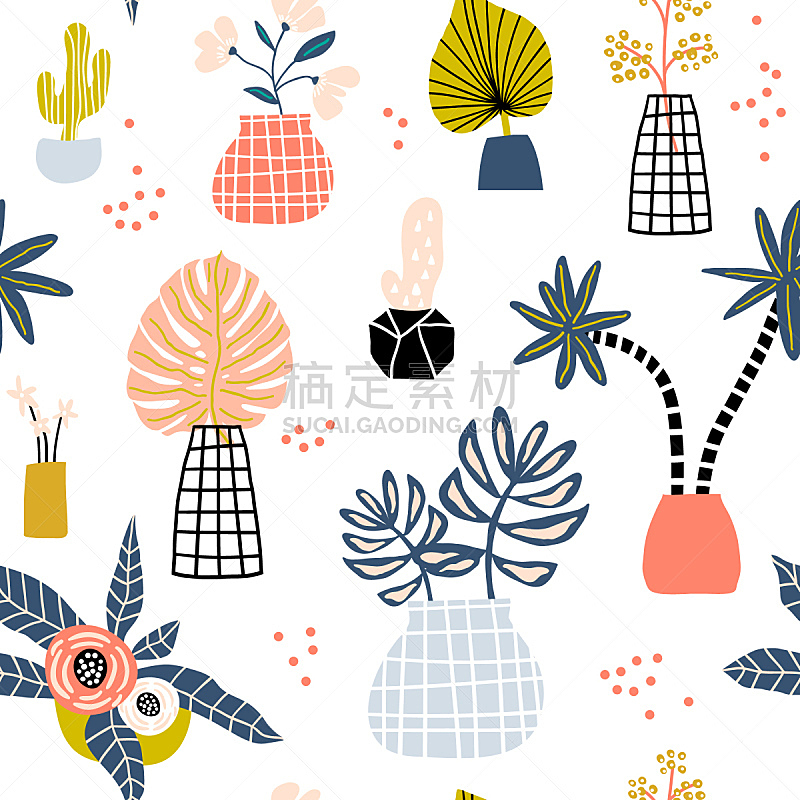 纺织品,四方连续纹样,纹理,绘画插图,叶子,矢量,棕榈树,创造力,非凡的,花