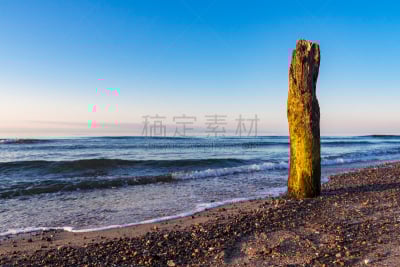 波罗的海,黄昏,屈赫隆斯博尔恩,海岸线,水,天空,水平画幅,云,无人,户外