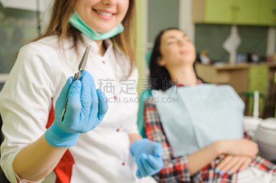 牙医,牙科设备,药,雌性动物,拿着,根管,牙髓学,牙医椅,龋齿,补牙