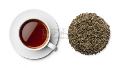 茶树,叶子,杯,在上面,银色,拉茶,红茶,茶叶,芳香的,水平画幅