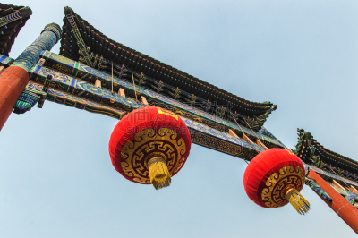 雍和宫,大门,雍和宫店,故宫,亭台楼阁,水平画幅,无人,夏天,图像,国际著名景点
