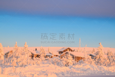 拉普兰,地形,棉市,天空,美,新的,水平画幅,雪,无人,户外