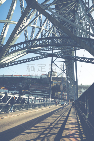 葡萄牙,都市风景,城市,桥,波尔图,垂直画幅,水,天空,夜晚