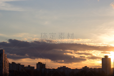 房屋,白昼,天空,水平画幅,云,无人,抽象,户外,城市,光