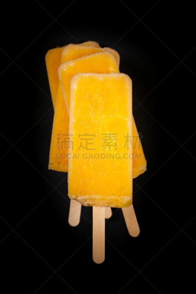 水果,冰,冻结的,圣代,果汁冰糕,冰棒,香草兰,菠萝,瓜,垂直画幅