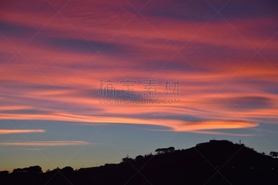 山,天空,水平画幅,云,无人,圣瑞莫,圣雷莫,海滩,冬天,地平面