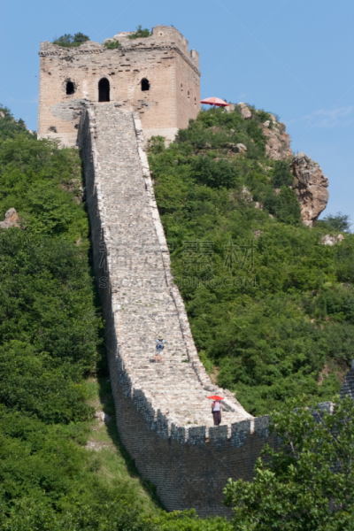 长城,2008,司马台,垂直画幅,天空,台阶,无人,户外,要塞,过去