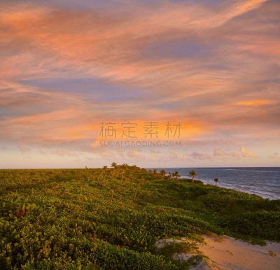 科斯塔玛雅,海滩,玛哈维,加勒比海地区,水,天空,水平画幅,云,沙子,无人