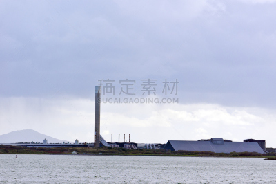 无人,力拓集团,荷利赫德,烟囱,安格尔西,图像,水平画幅,海洋,熔炉,摄影