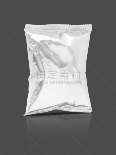 小吃,铝箔,灰色背景,动物的育儿袋,分离着色,空白的,垂直画幅,形状,塑料袋,无人
