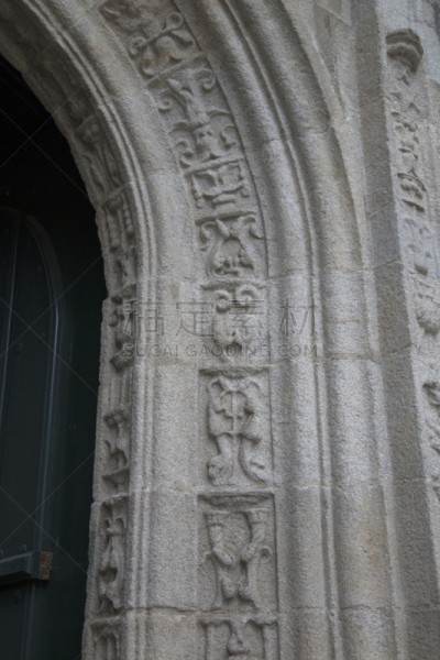 建筑物门,蓬特韦德拉,加利西亚,建筑外部,外立面,垂直画幅,图像,著名景点,无人